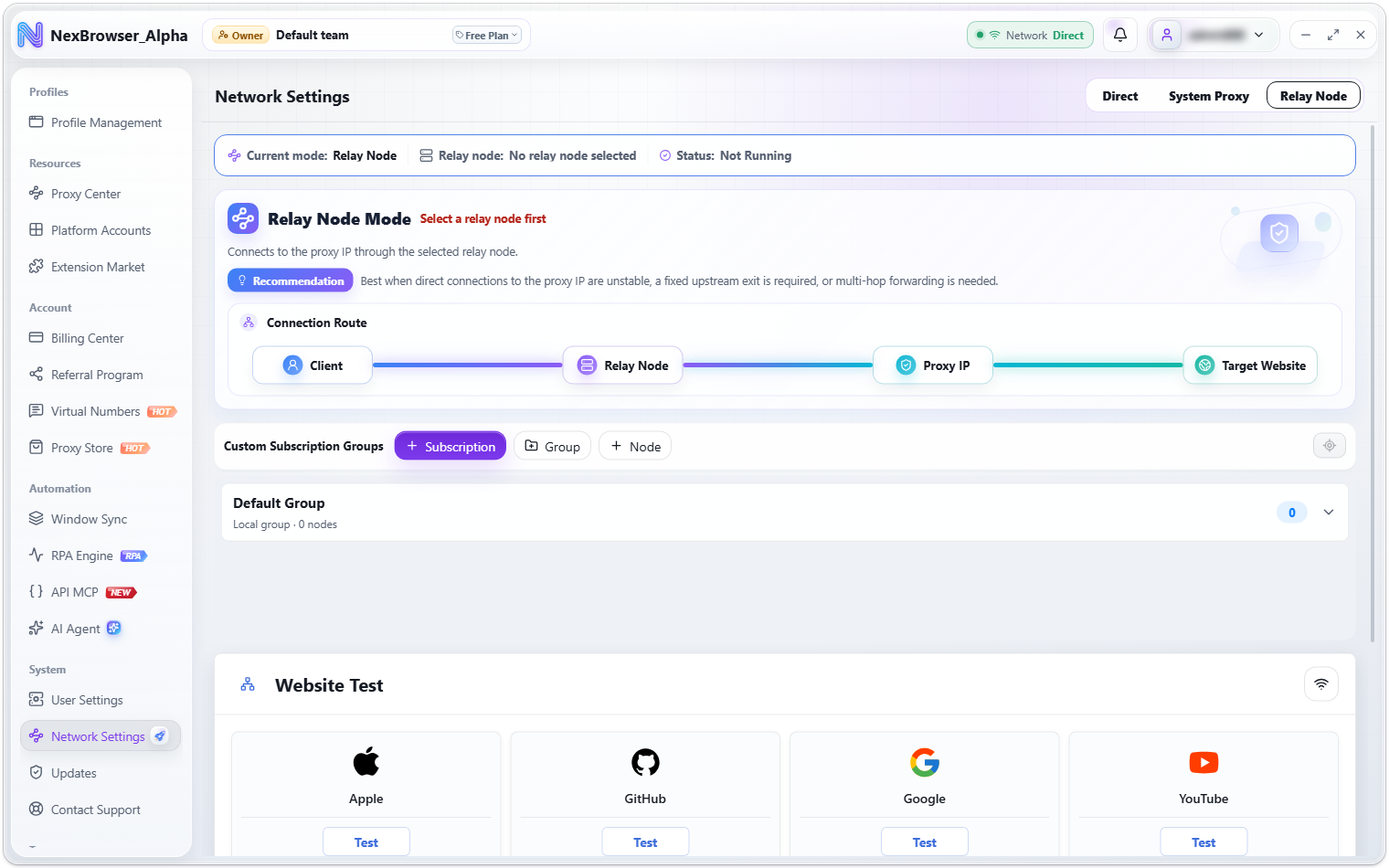Relay node management