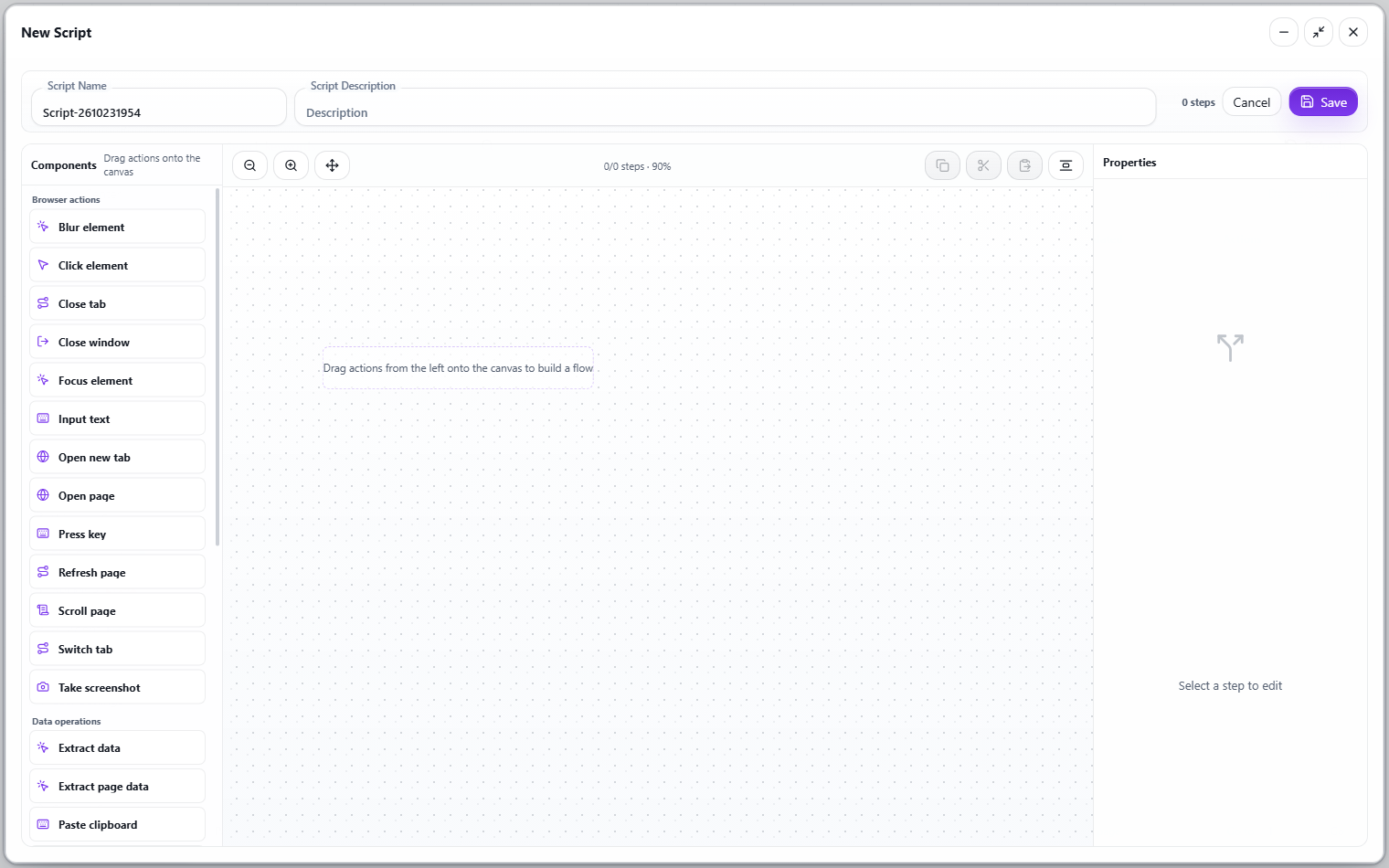 Script workbench